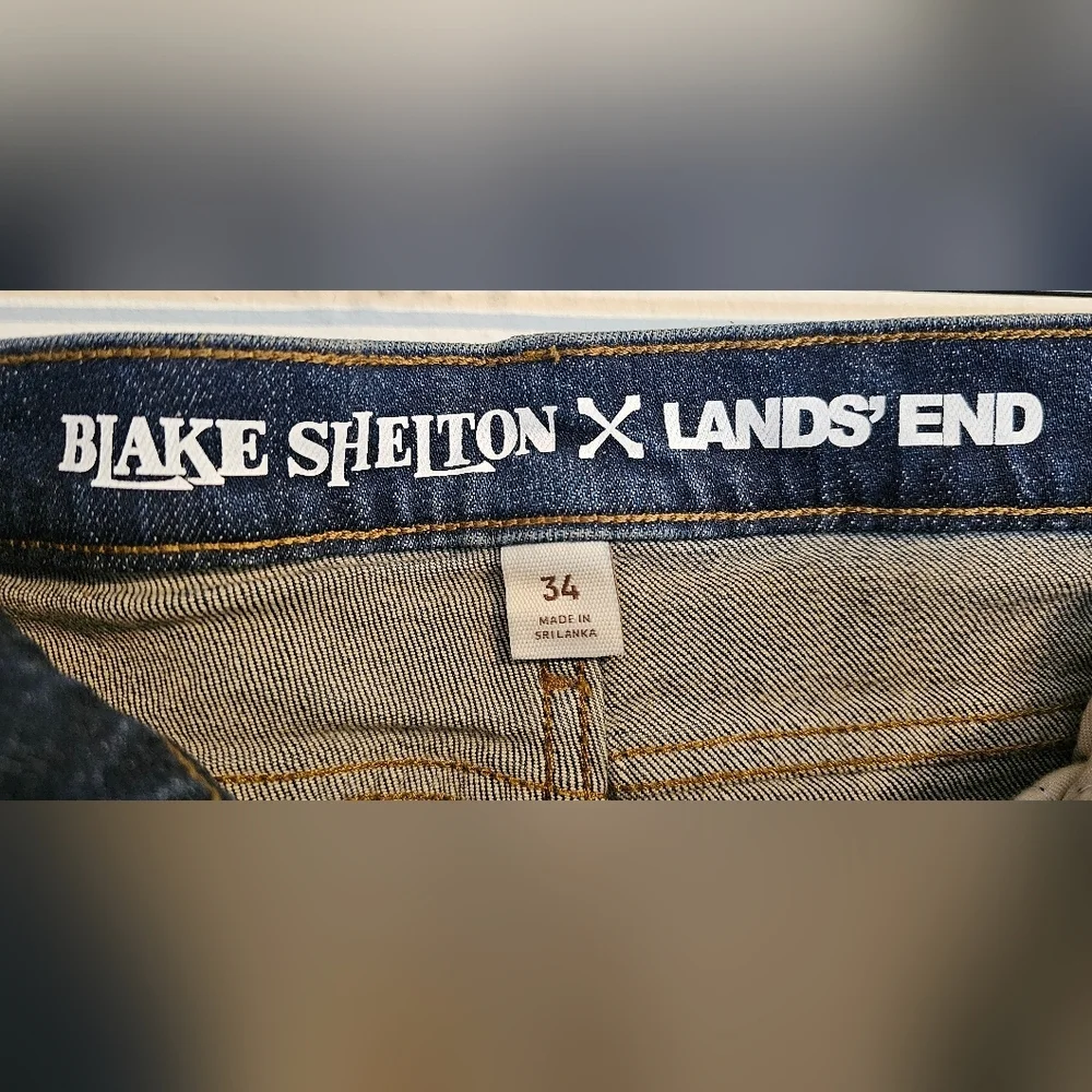 NWT Men's Blake Shelton Lands' End Relaxed Fit Jeans 34x30